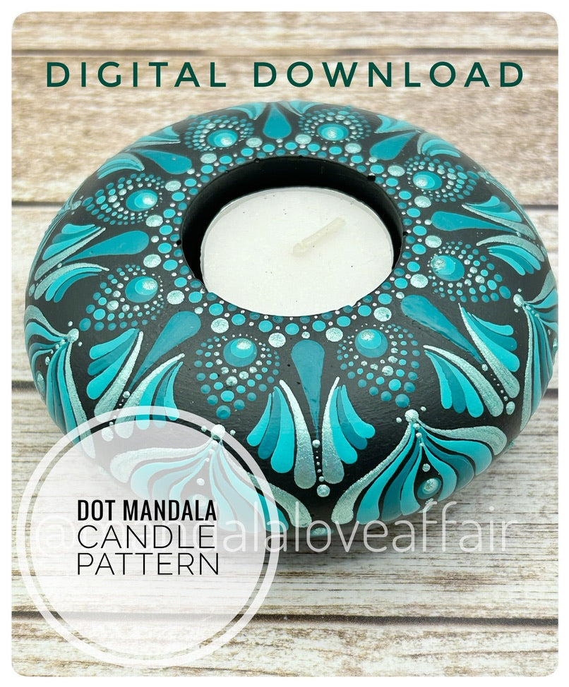 Dot Mandala Downloadable PDF Pattern - Paradise - Candle Holder Desi –  MandalaLoveAffairCanada