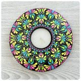 Dot Mandala Tea Light Candle Holder