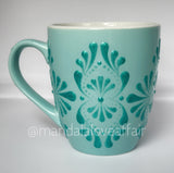 Hand Painted Dot Mandala Bliss Mug - 16 oz