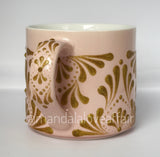 Hand Painted Dot Mandala Bliss Mug - 15 oz