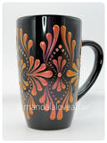 Hand Painted Dot Mandala Bliss Mug - 15 oz (Heatwave)
