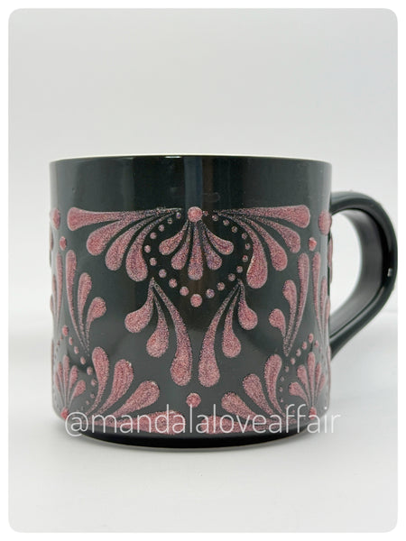 Hand Painted Dot Mandala Bliss Mug - 15 oz