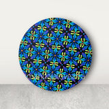 10" Round Wood Panel - Hand Painted Dot Mandala - Kaleidoscope