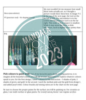 Dot Mandala Downloadable PDF Pattern - Paw Print Dot Mandala Ornaments, 3-Pattern Mini Bundle, "Chilly #2"