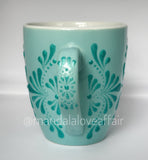 Hand Painted Dot Mandala Bliss Mug - 16 oz