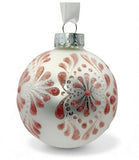 Hand Painted Dot Mandala Christmas Ornament - 2.5” glass bulb