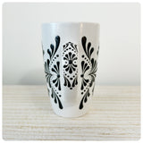 For Gayle- Hand Painted Dot Mandala Bliss Mug - 15 oz (Tombstone on White)