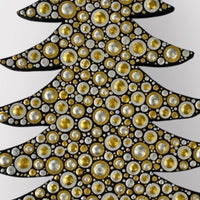 Hand Painted Dot Mandala Christmas Ornament - 5” wood tree