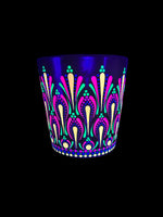 Dot Mandala Flower Pot - Neon Wrap Around - Hand Painted