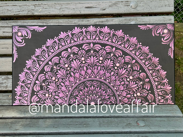 For Tara - Peach Blossom Brushwork Mandala