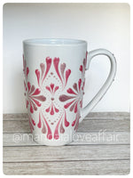 Hand Painted Dot Mandala Bliss Mug - 15 oz (Sugarbush & Prickly Pear)