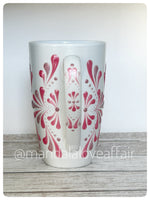 Hand Painted Dot Mandala Bliss Mug - 15 oz (Sugarbush & Prickly Pear)