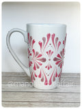 Hand Painted Dot Mandala Bliss Mug - 15 oz (Sugarbush & Prickly Pear)