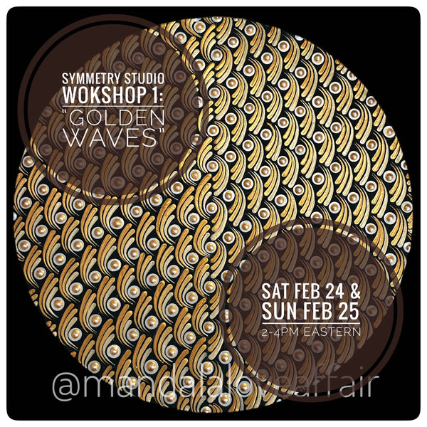 Symmetry Studio Dot Mandala Workshop 1: "Golden Waves" - Recordings - 10 hours