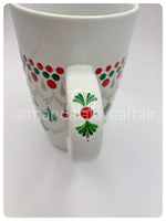 Hand Painted Dot Mandala Mug - 15 oz