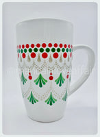 Hand Painted Dot Mandala Mug - 15 oz